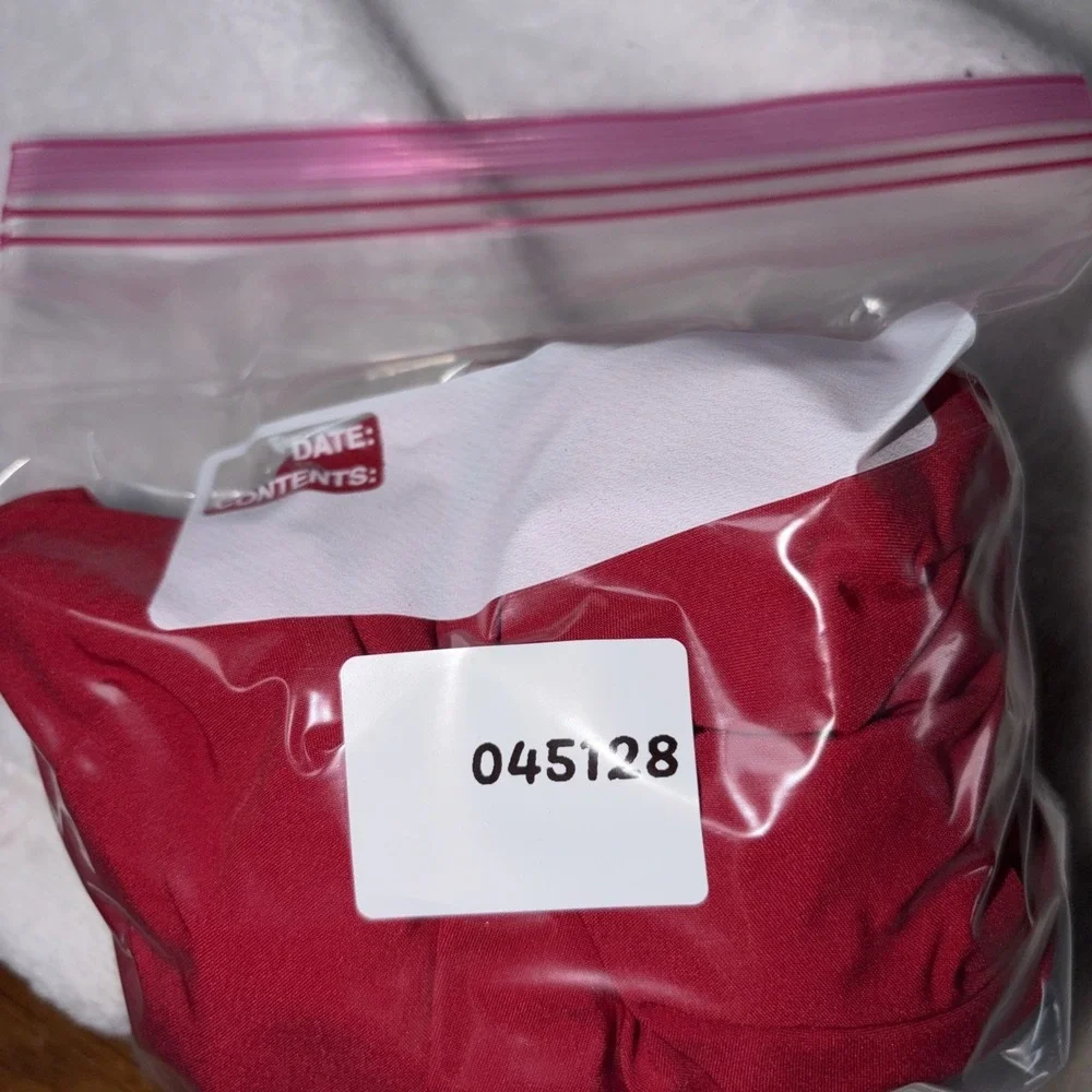 Red Flowy Athletic Shorts Dolphin Hem Black Trim‎ Preppy Sporty Medium Hot Girl